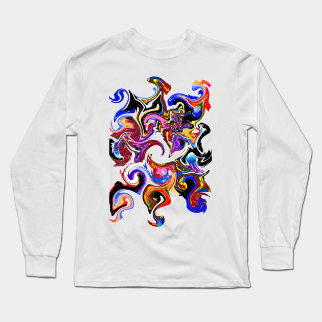 Abstract by Orchidinkle Long Sleeve T-Shirt by Orchid's Art